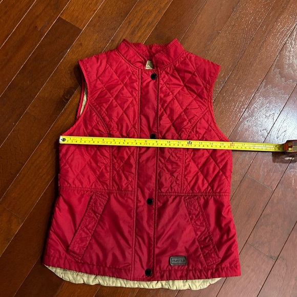 $169 Hunter Quilted Vest Full Zip Women's Sz 0 Red with Pockets water resistant - Picture 10 of 14